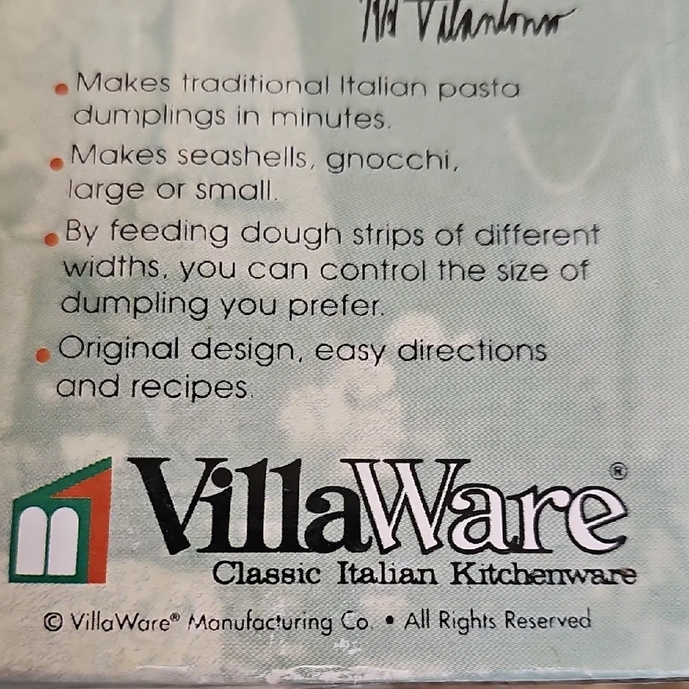 Vintage  VillaWare Cavatelli Maker Dumplings Gnocchi Beebo 5300 original box - Picture 15 of 16